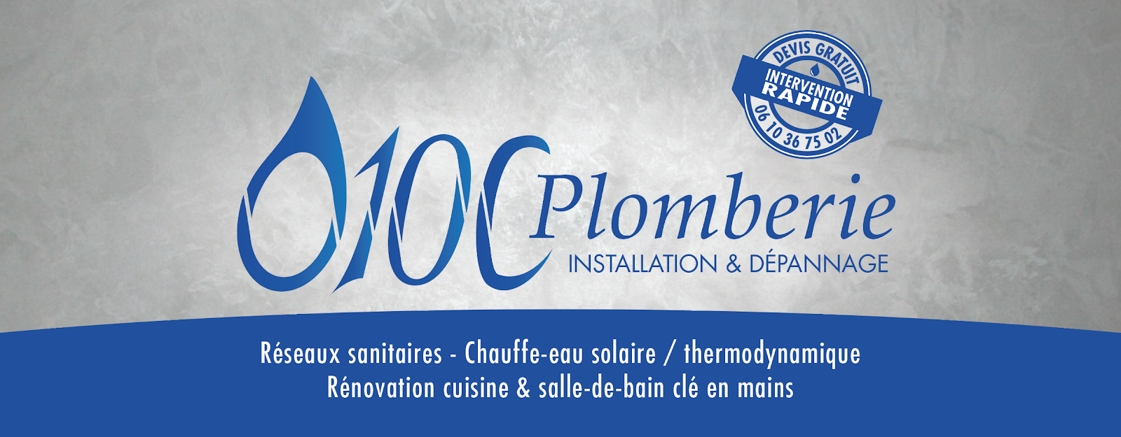 Logo de plombier toulon ô10c plomberie